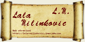 Lala Milinković vizit kartica